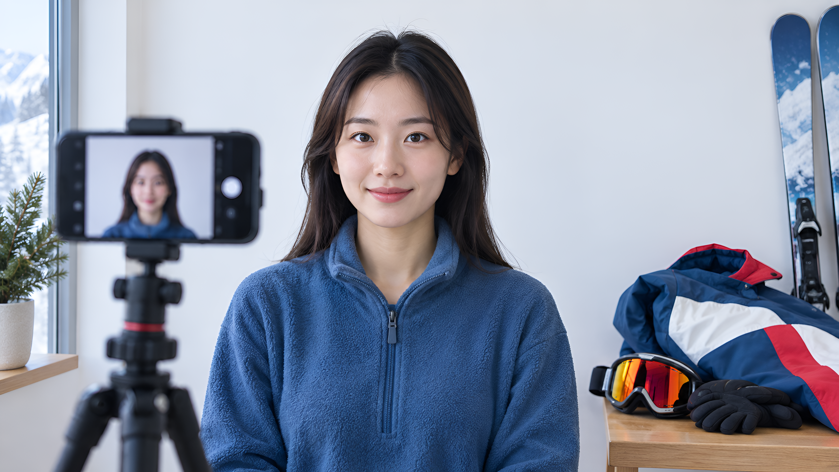 X6 사용자 정보 등록용 얼굴 사진을 준비하는 모습